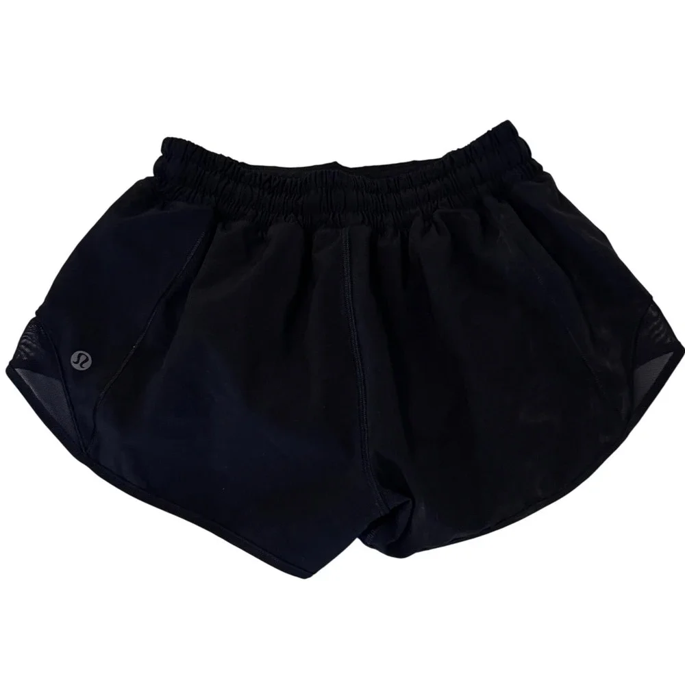 Lululemon Find Your Pace High-Rise Short 3 Black Running Shorts LW7AUSR Sz 4 k3
